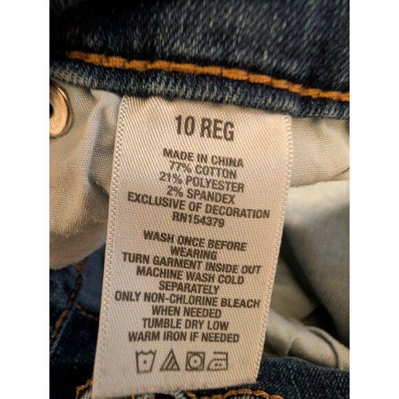 Aero High Rise Distressed Skinny Jeans Women’s Size 10 Regular Blue Stretch - Picture 10 of 11